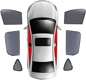 Car Window Shades for Mazda BIANTE, Foldable Magnetic Side Window Shade Stretchable Breathable Sunshade Screens Car Accessories,6pcs