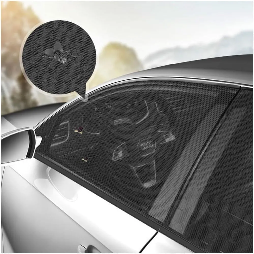 Car Window Shades for Mitsubishi Outlander III 2013-2024, Sun Shade Breathable Mesh Blackout Blocker Screen Blocks Uv Sunshade Mosquito Net Interior Accessories,B/Rear-Window
