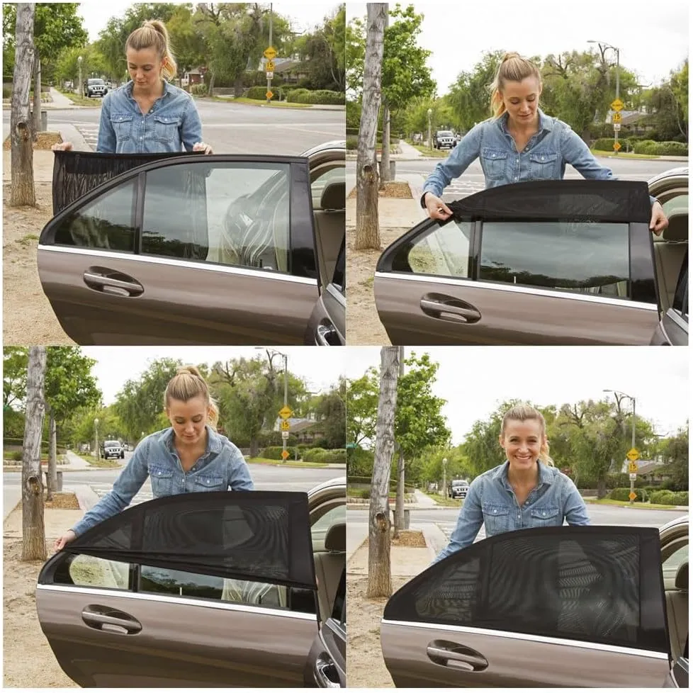 Car Window Shades for Mitsubishi Outlander III 2013-2024, Sun Shade Breathable Mesh Blackout Blocker Screen Blocks Uv Sunshade Mosquito Net Interior Accessories,B/Rear-Window