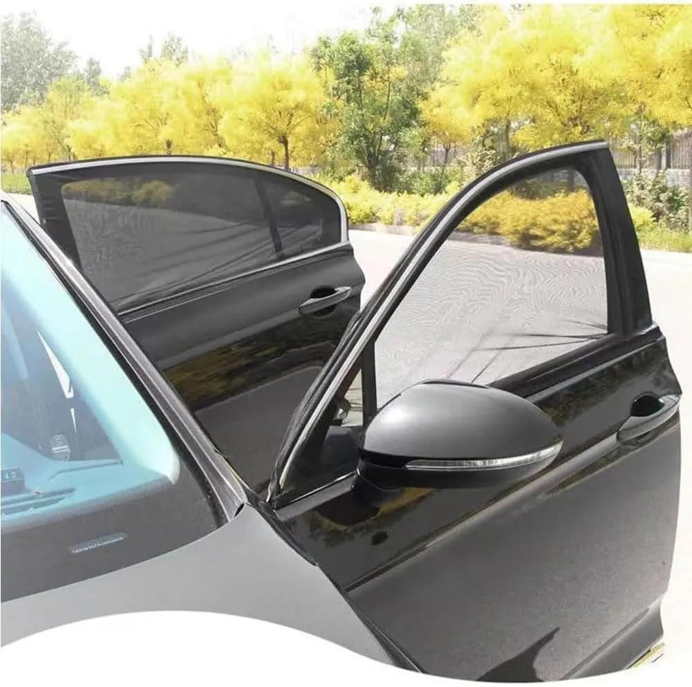 Car Window Shades for Mitsubishi Outlander III 2013-2024, Sun Shade Breathable Mesh Blackout Blocker Screen Blocks Uv Sunshade Mosquito Net Interior Accessories,B/Rear-Window