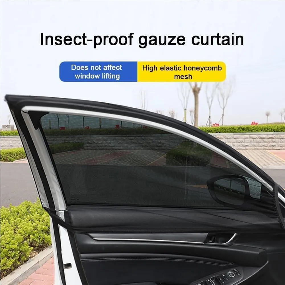 Car Window Shades for Mitsubishi Outlander III 2013-2024, Sun Shade Breathable Mesh Blackout Blocker Screen Blocks Uv Sunshade Mosquito Net Interior Accessories,B/Rear-Window