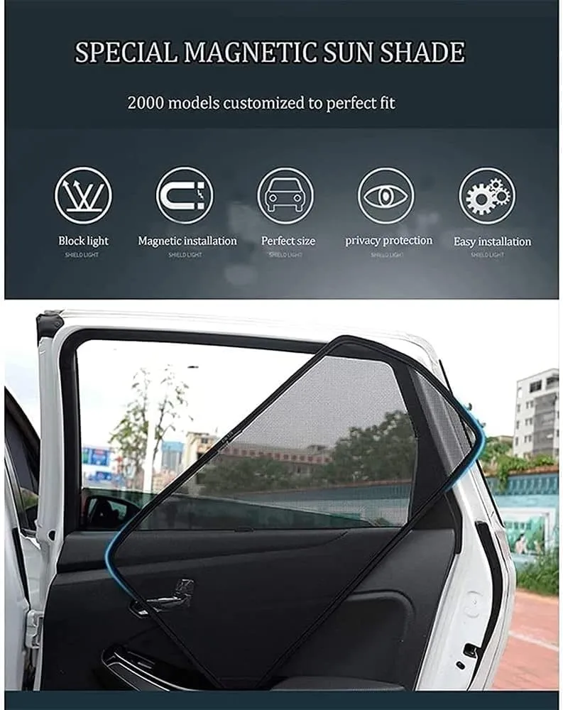 Car Window Shades for Opel Astron, Foldable Magnetic Side Window Shade Stretchable Breathable Sunshade Screens Car Accessories,7pcs