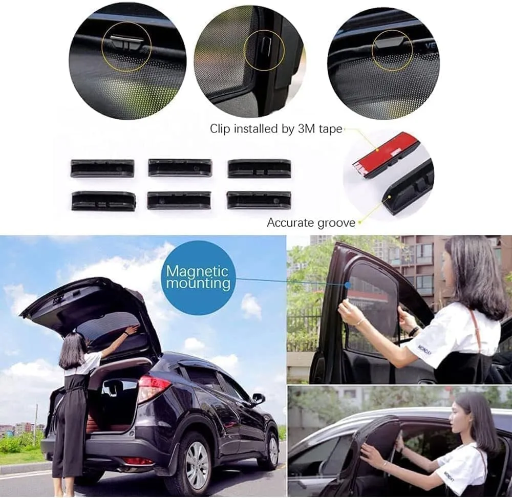 Car Window Shades for Opel Astron, Foldable Magnetic Side Window Shade Stretchable Breathable Sunshade Screens Car Accessories,7pcs