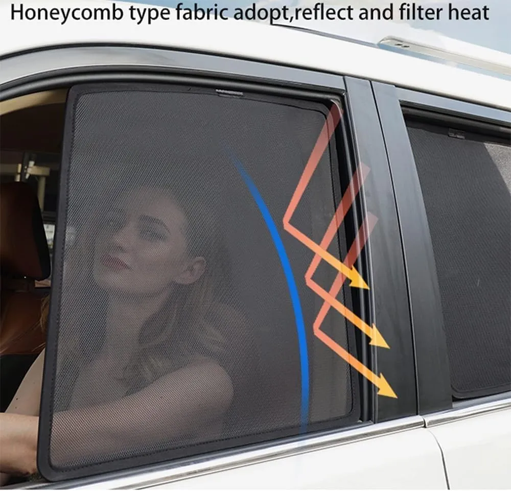 Car Window Shades for Suzuki Vitra 2014-2019, Foldable Magnetic Side Window Shade Stretchable Breathable Sunshade Screens Car Accessories,5pcs