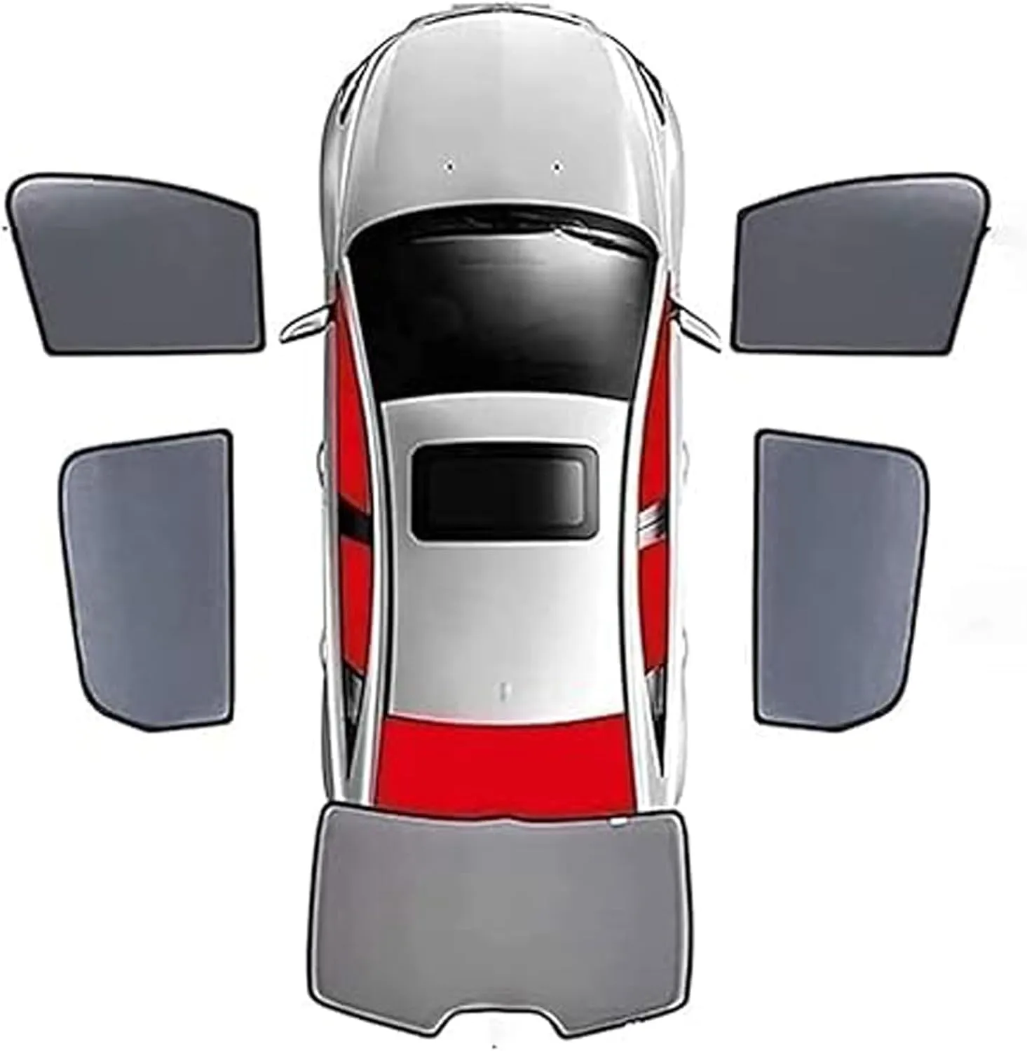Car Window Shades for Suzuki Vitra 2014-2019, Foldable Magnetic Side Window Shade Stretchable Breathable Sunshade Screens Car Accessories,5pcs