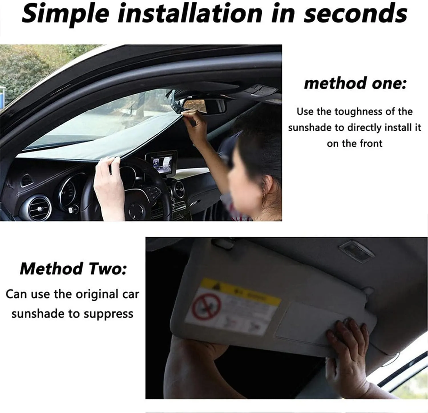 Car Windshield Sun Shade for Excelle GT Hatchback 2007-2015, Foldable Portable Car Universal Shade Umbrella, Block UV Rays, Keep Cool and Protect Interior,Silver