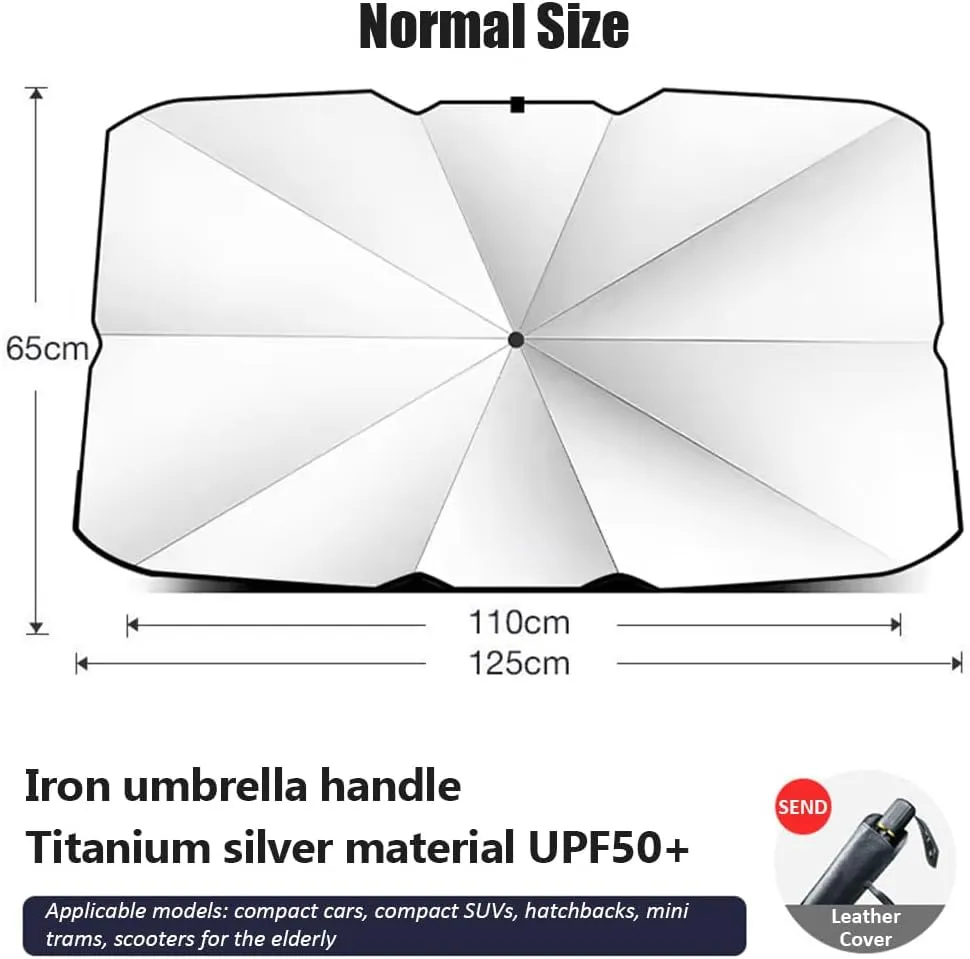 Car Windshield Sun Shade Umbrella for Mazda CX-5 CX-8 CX-9 CX-30 Axela BT-50 Biante Demio MPS MX-5 Skyactiv, Foldable Car Windshield Front Window Heat Insulation Protection, Sun Blocking Easy Setup