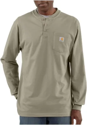 Carhartt Men's Loose Fit Heavyweight Long-Sleeve Pocket Henley T-Shirt