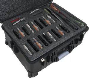 Case Club 147 Folding Knife Case - Hard Sided Travel and Storage Organizer fits a Variety of Folding Knives, Swiss Army Knives, Butterfly Knives, Fixed Blades & More. Lockable, Rugged, Waterproof.