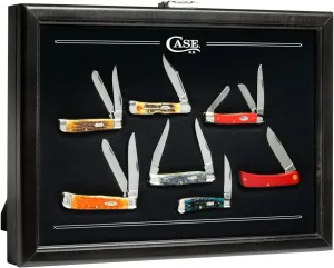 Case XX Knives 18" Locking Black Wood Knife Display for Collectable Knives 53016
