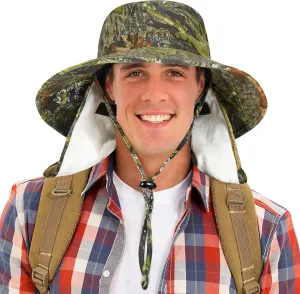 Catalonia Sun Hat for Men,Outdoor Wide Brim Hat with Neck Flap Cover for Fishing Hiking Safari Gardening