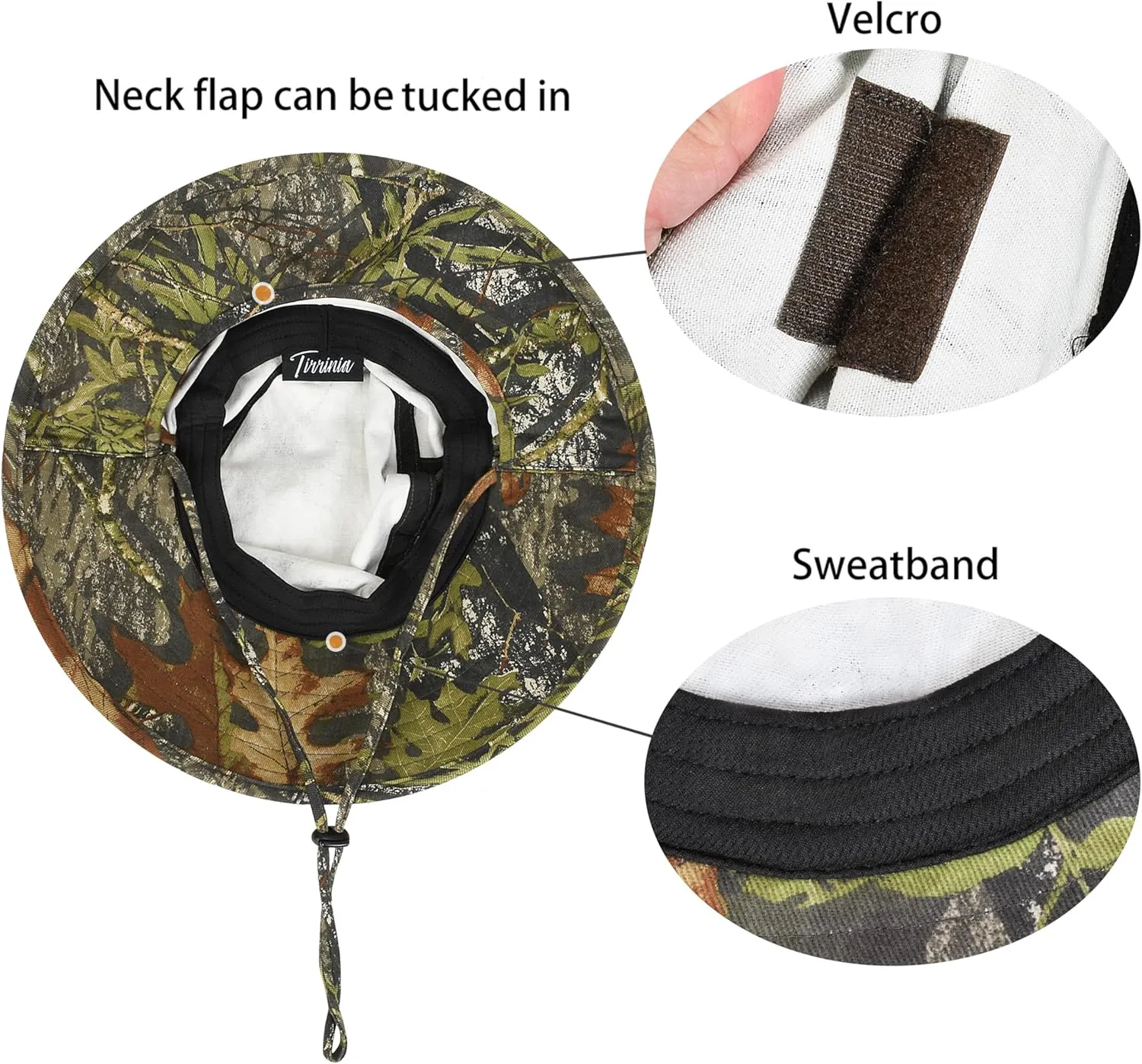 Catalonia Sun Hat for Men,Outdoor Wide Brim Hat with Neck Flap Cover for Fishing Hiking Safari Gardening
