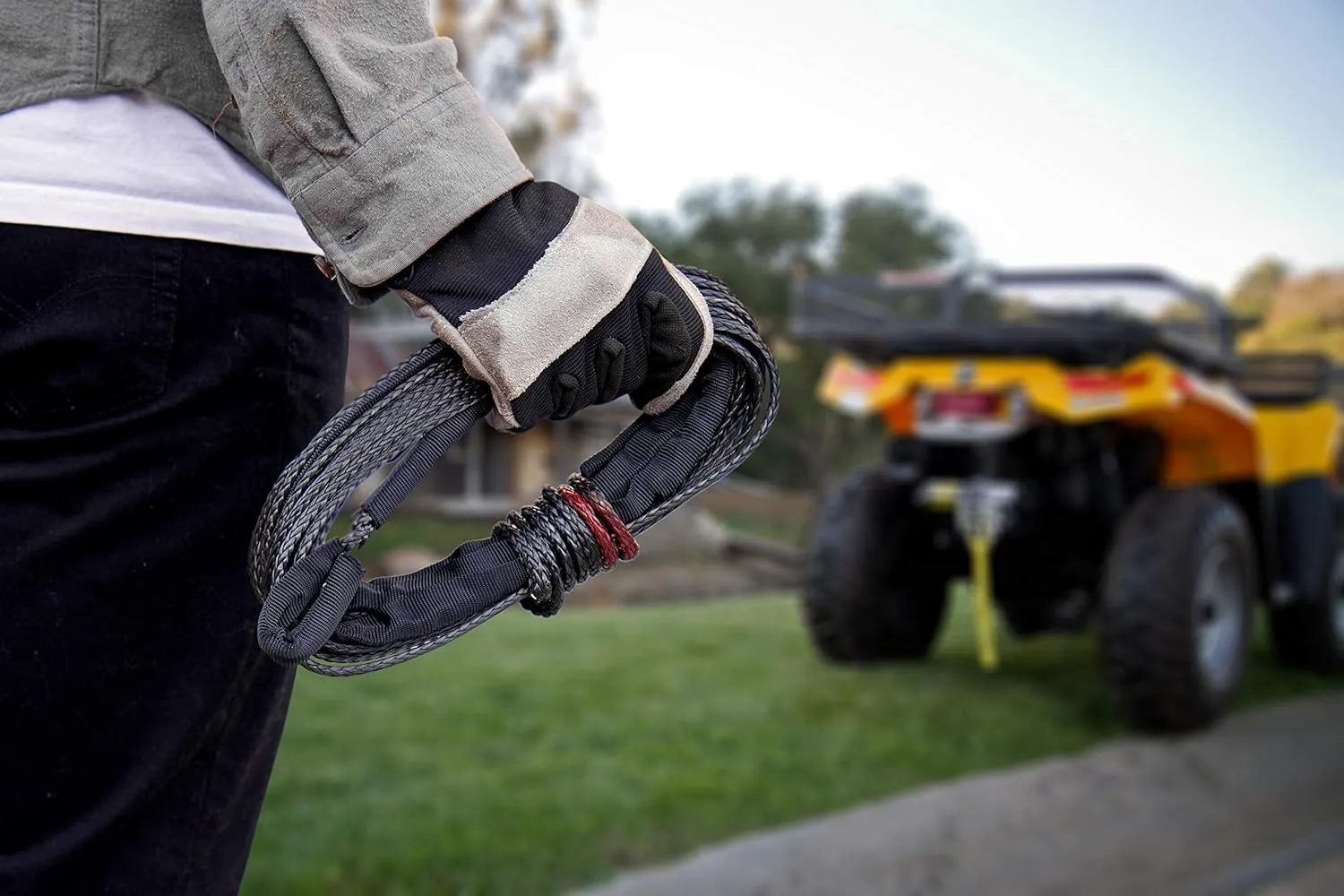 Champion 38-Foot Gray Dyneema® Synthetic Winch Rope for 4000-5000-lb. ATV/UTV Winches
