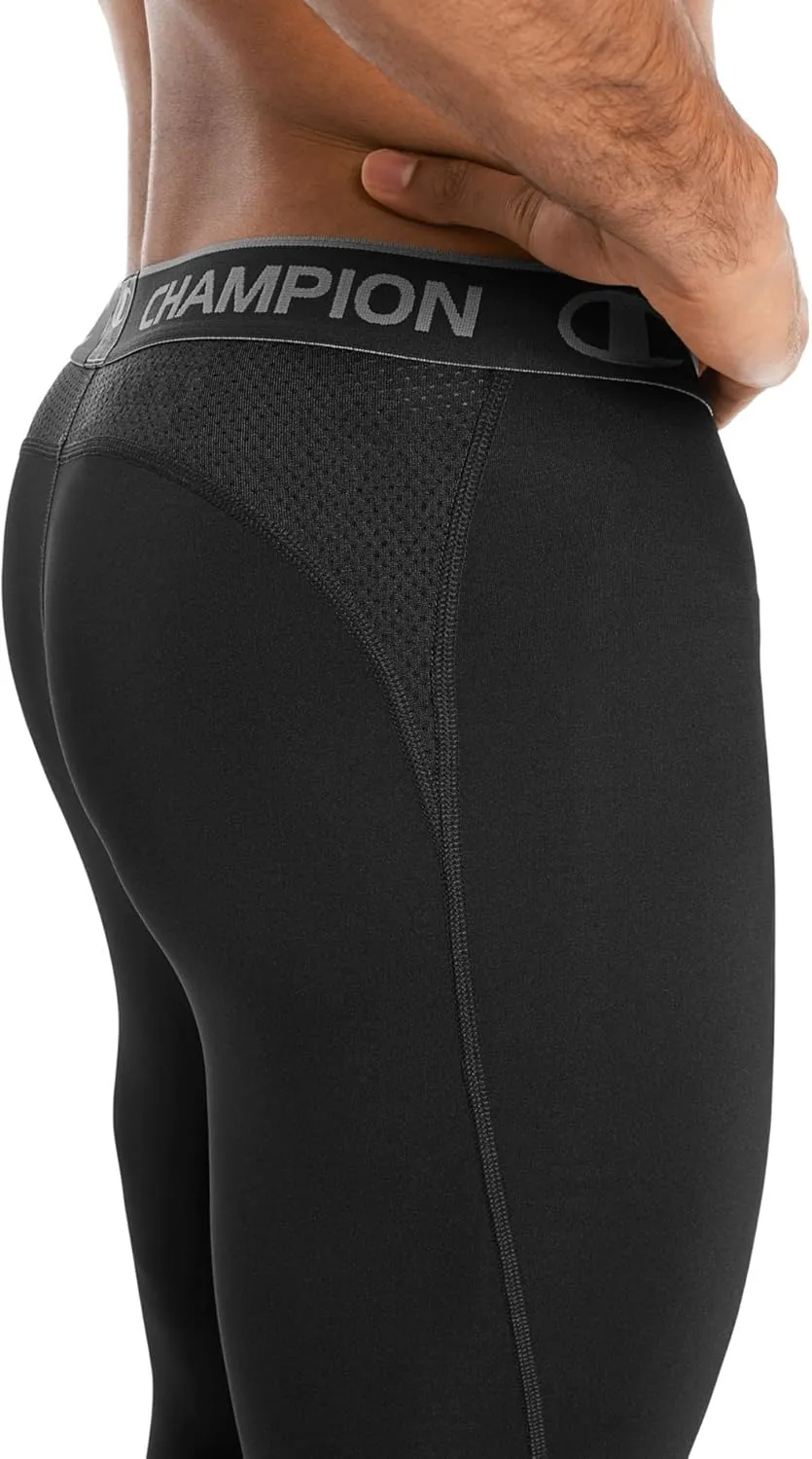 Champion Compression Tights, Moisture-Wicking, Men’s Athletic Shorts, 9" Inseam