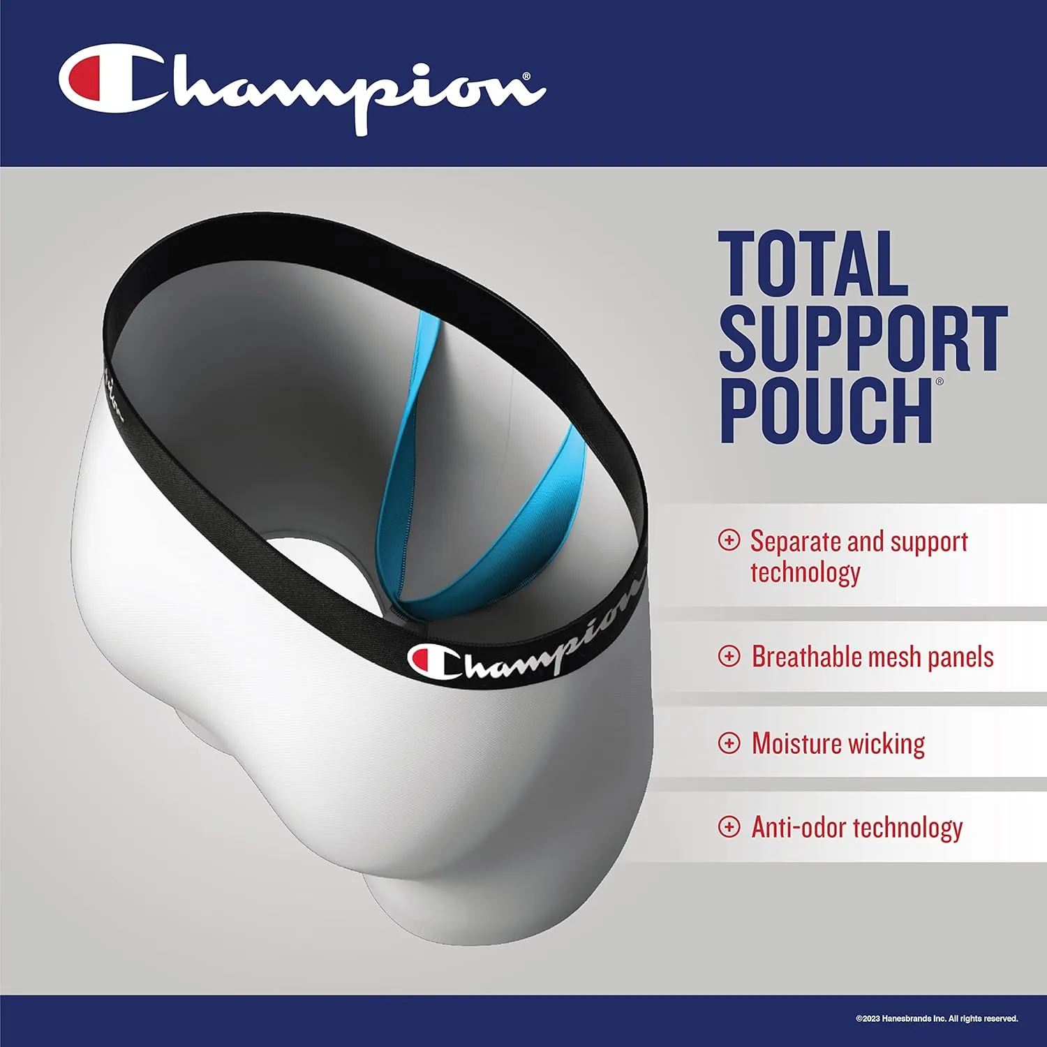 Champion Men's Compression Shorts, Total Support Pouch, Mvp, Moisture-wicking, 6" & 9"