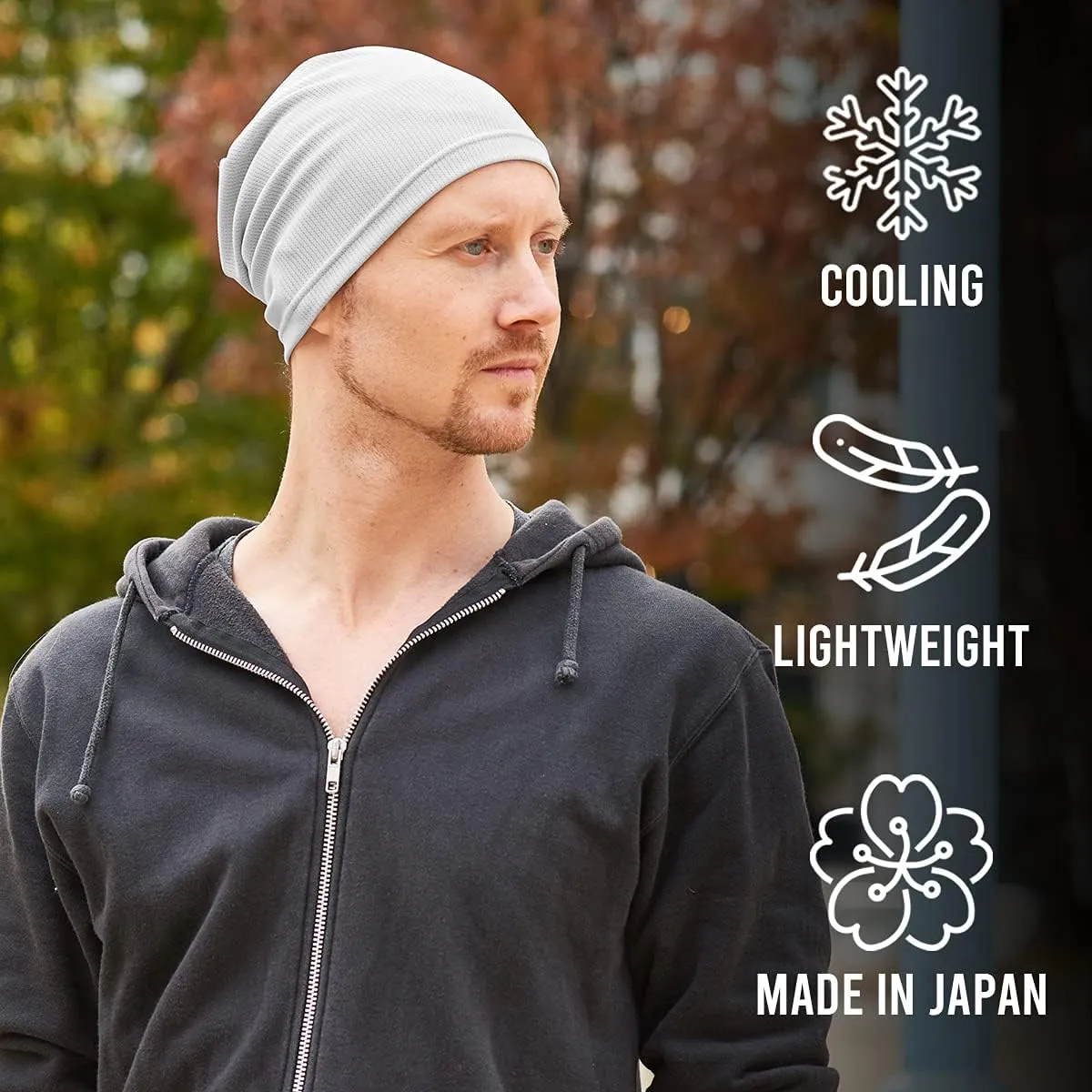 CHARM Mens Running Sports Beanie - Gym Caps Sweat Wicking Bike Hat Helmet Liner