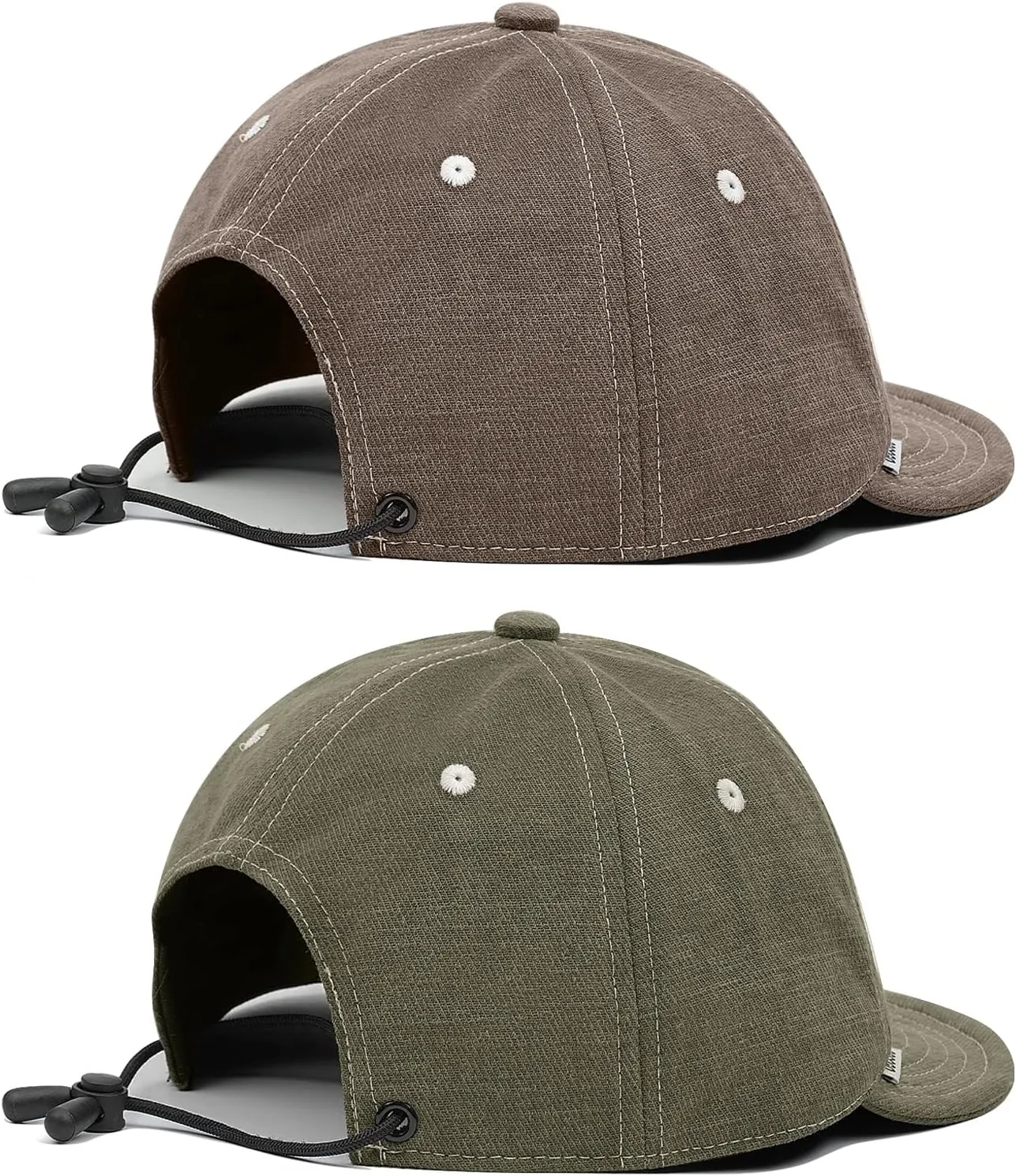Clakllie Stylish Short Bill Hat Denim Baseball Cap Soft Flat Brim Snapback Hats Trucker Hat Casual Dad Hats Hip Hop Cadet Cap
