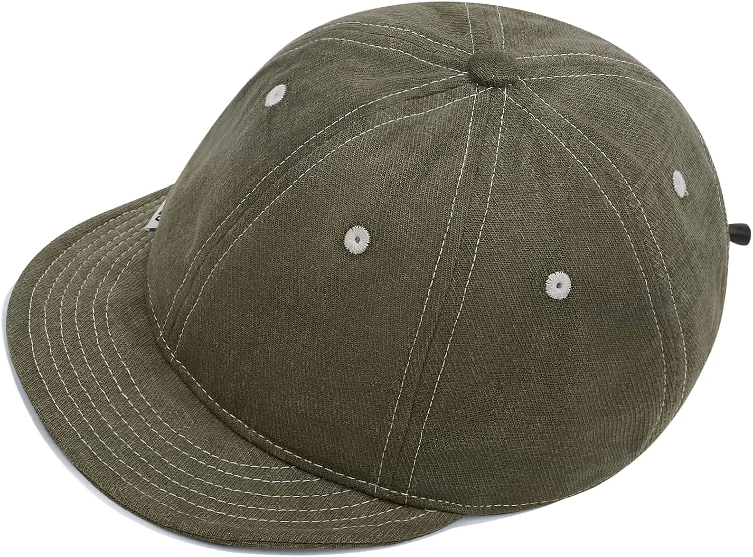Clakllie Stylish Short Bill Hat Denim Baseball Cap Soft Flat Brim Snapback Hats Trucker Hat Casual Dad Hats Hip Hop Cadet Cap