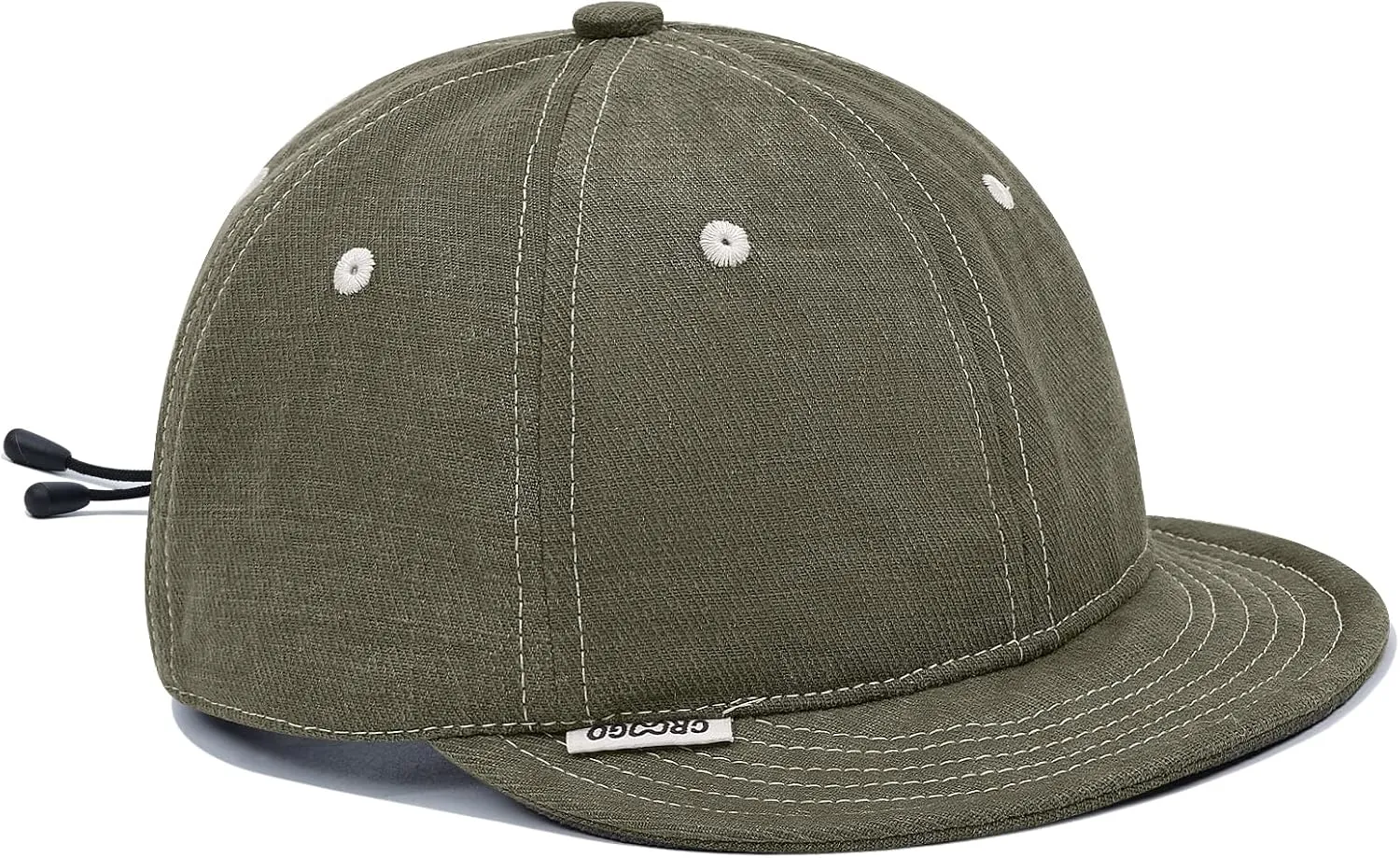 Clakllie Stylish Short Bill Hat Denim Baseball Cap Soft Flat Brim Snapback Hats Trucker Hat Casual Dad Hats Hip Hop Cadet Cap