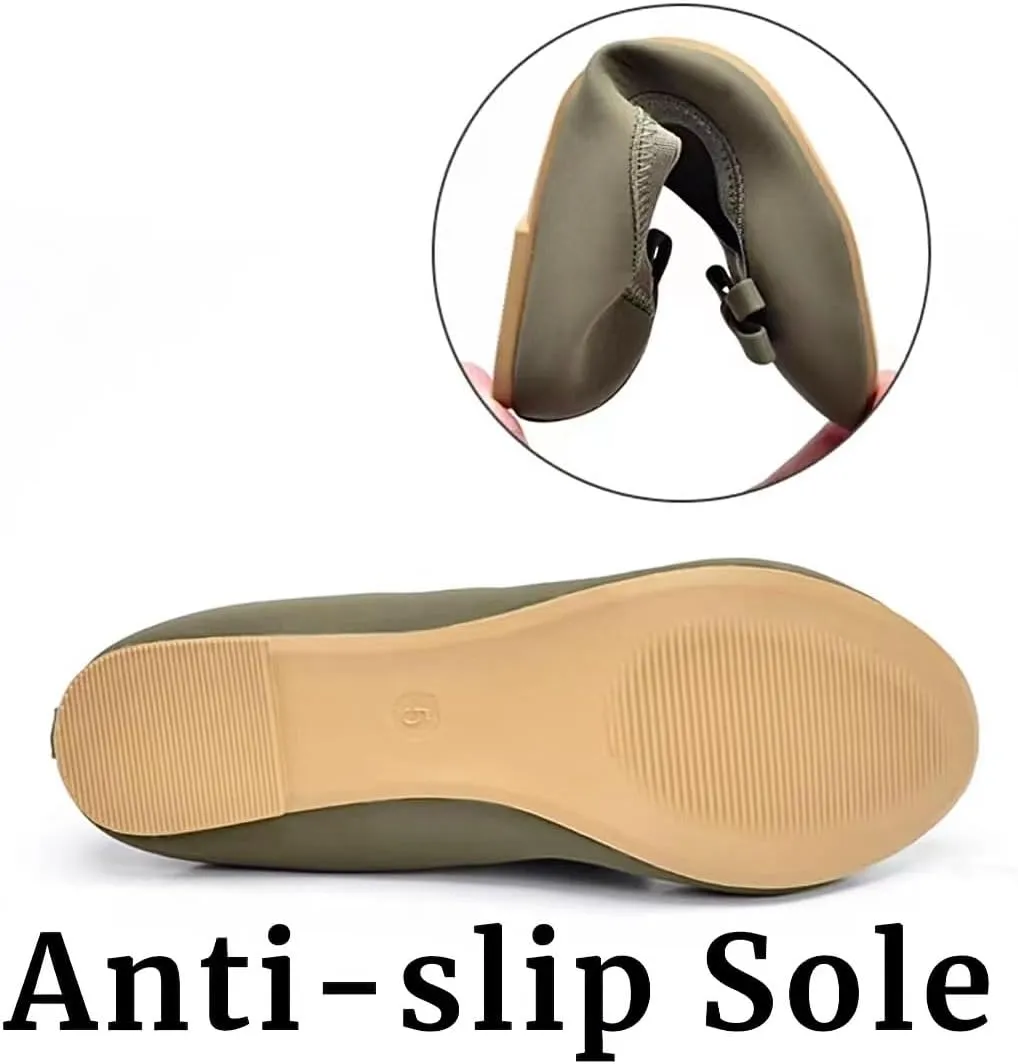 Classic Women's Egg Roll Slippers with Cute Bow Lightweight Ultra Thin Foldable House Shoes Soft Home Slippers Portable Flexible Comfort Footwear for Travel & Indoor Use