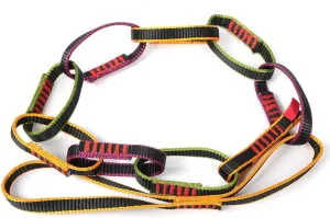 Climbing Daisy Chain Rope, Daisy Rope for Mountaineering, Rock Climbing, Downhill, Hiking, Yoga, Gray, 22KN Tension, 140cm Length