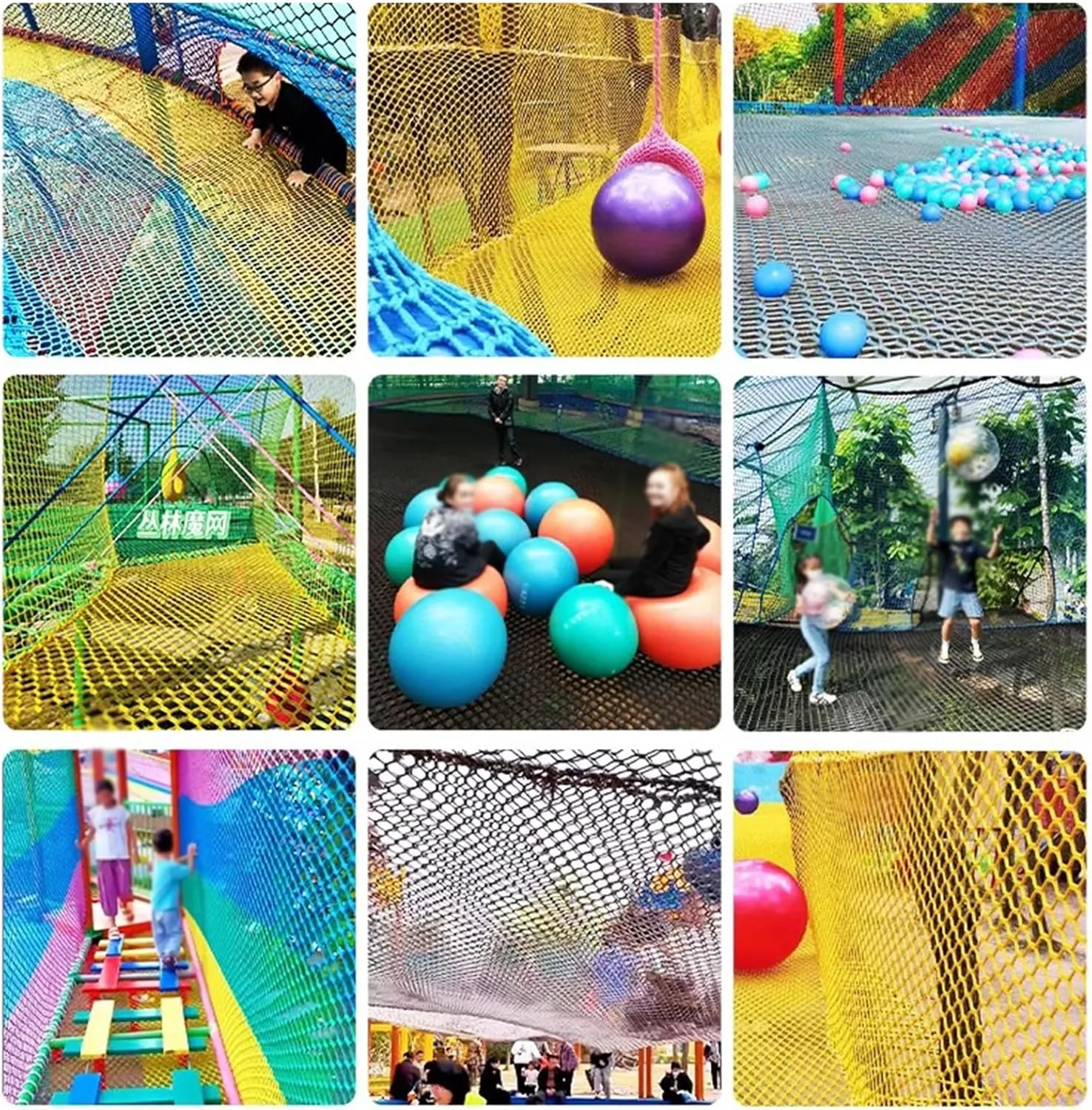 Climbing Net for Outdoor Rope Netting 4.5cm/5mm Trampoline Net, Safety Netting for Railings Outdoor Balcony Safety Net, Double Layer Fall Protection Net(Size:1.2x6m/3.9x19.7ft)
