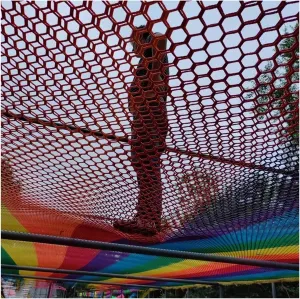 Climbing Net for Outdoor Rope Netting 4.5cm/5mm Trampoline Net, Safety Netting for Railings Outdoor Balcony Safety Net, Double Layer Fall Protection Net(Size:1.2x6m/3.9x19.7ft)