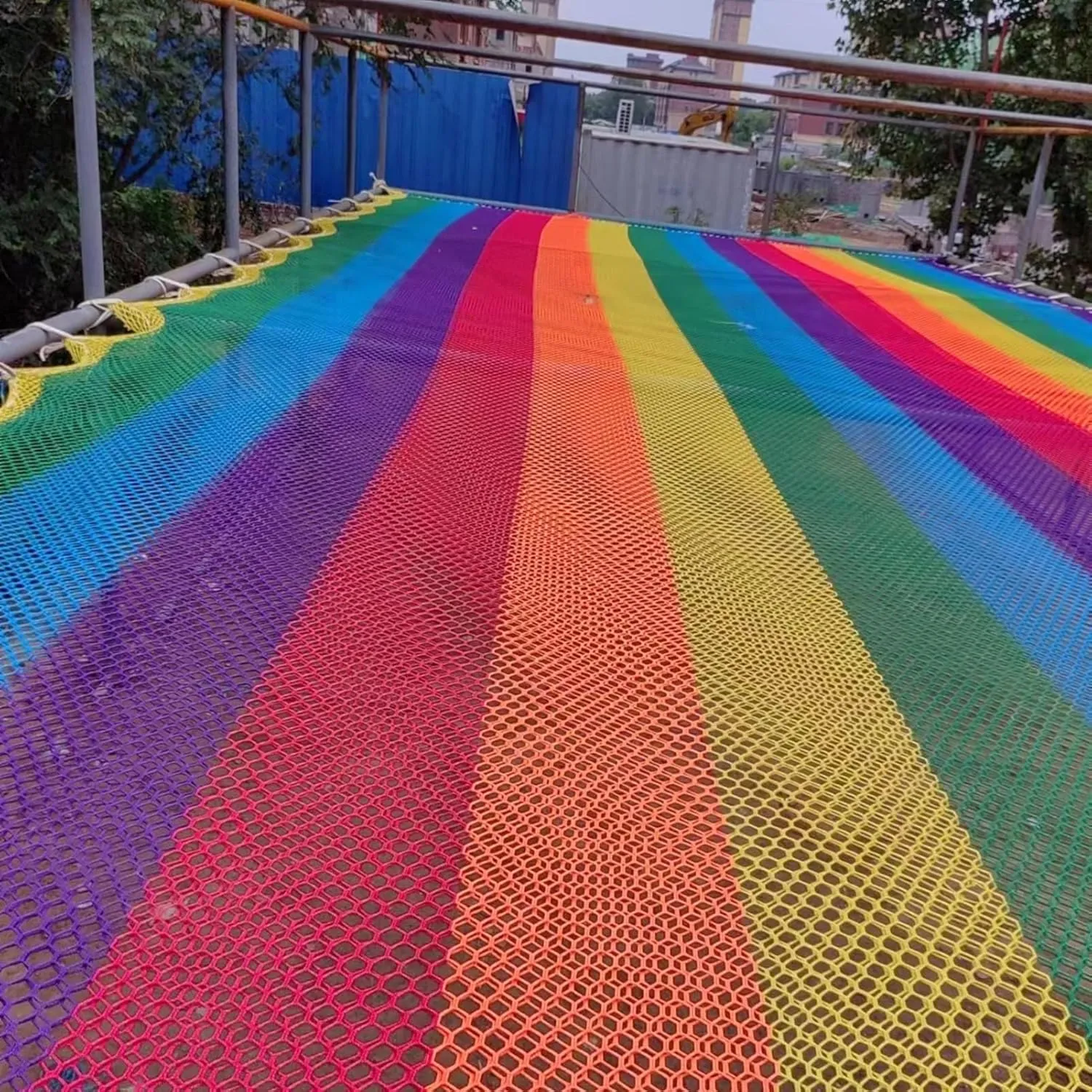 Climbing Net for Outdoor Rope Netting 4.5cm/5mm Trampoline Net, Safety Netting for Railings Outdoor Balcony Safety Net, Double Layer Fall Protection Net(Size:1.2x6m/3.9x19.7ft)
