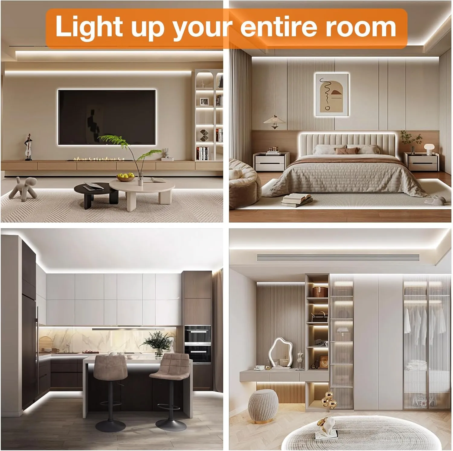 COB LED Strip Lights Natural White 9