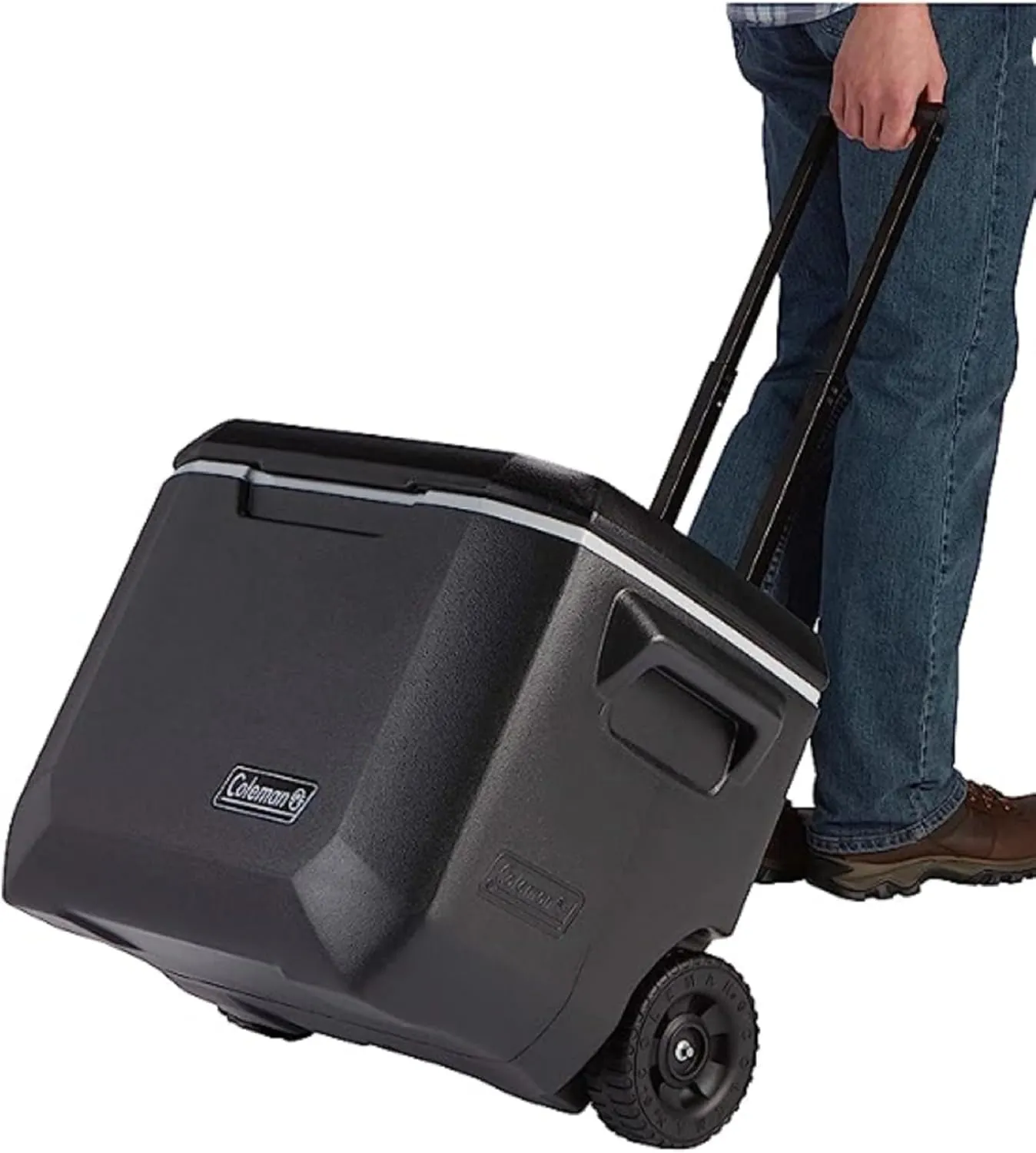 Coleman Xtreme 50qt Wheeled Cooler, Extra-Walled Insulation Keeps Ice up to 5 Days, Portable Rolling Hard Chiller