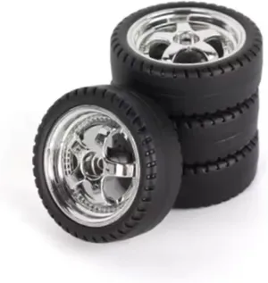Compatible with LDRC AE86 A86 LD1801 LD1802 LD1803 A01 A02 1/18 RC Hard Drift Tire 4pcs 33mm Wheel Hard Tyre Car Upgrade Parts RC Wheel Tires(ColorC)