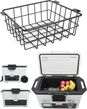 Cooler Basket for Ninja FrostVault 50qt Hard Cooler & 45qt Wheeled Cooler - Heavy-Duty Organizer Rack for Storage, Dry-Goods Basket for Perfect for Camping Trips or Outdoor Parties, Black
