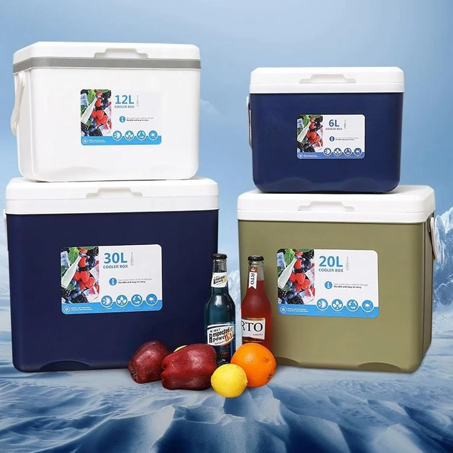 Cooler for Studebaker Avanti/Champion/Commander/Daytona/Dictator Insulated Hard Ice Box Large High-Performance Storage Box Portable Cool Picnic Box Festival Camping,B-31.5 * 23 * 25.5cm