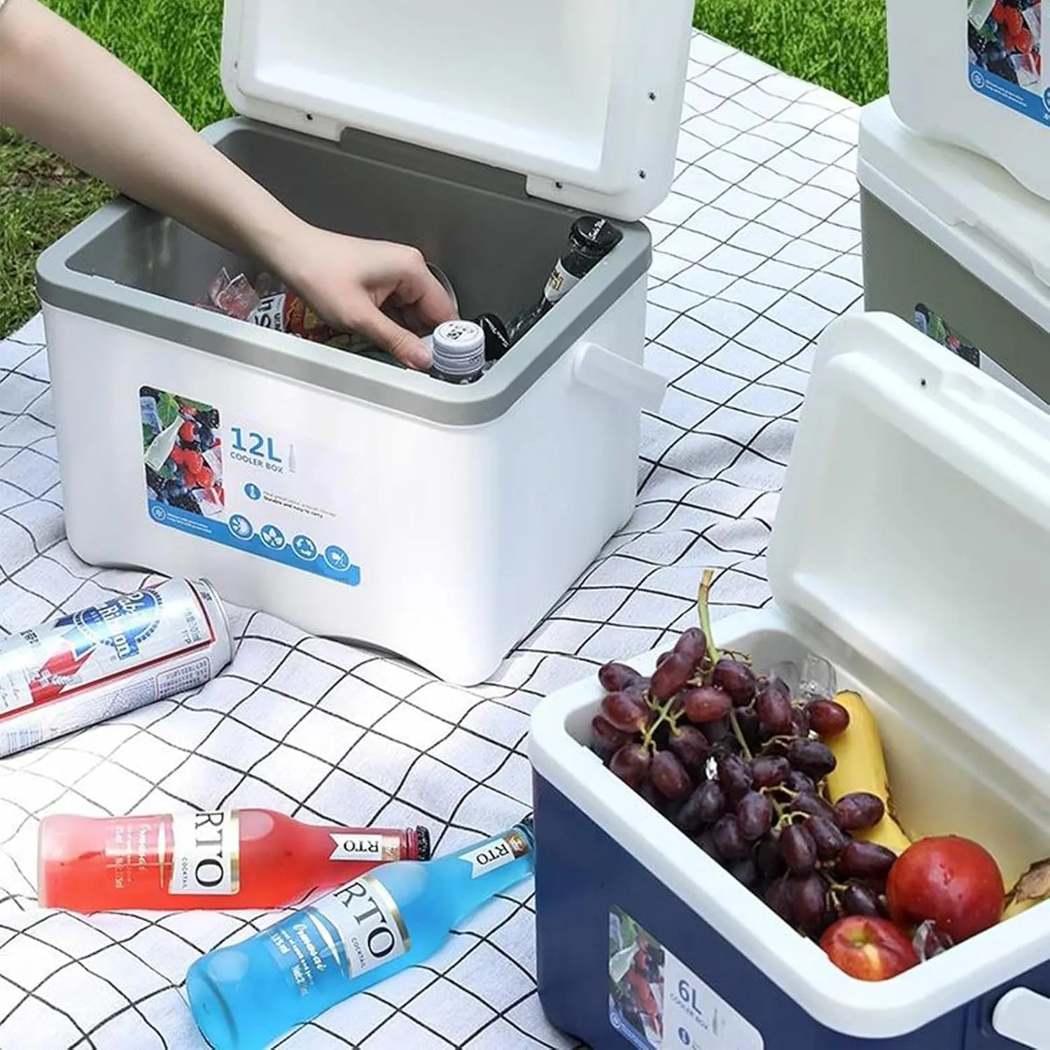 Cooler for Studebaker Avanti/Champion/Commander/Daytona/Dictator Insulated Hard Ice Box Large High-Performance Storage Box Portable Cool Picnic Box Festival Camping,B-31.5 * 23 * 25.5cm