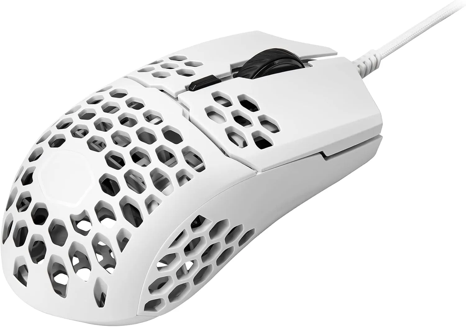 Cooler Master MM710 White Matte 53G Gaming Mouse with Lightweight Honeycomb Shell, Ultralight Ultraweave Cable, Pixart 3389 16000 DPI Optical Sensor