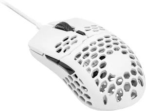 Cooler Master MM710 White Matte 53G Gaming Mouse with Lightweight Honeycomb Shell, Ultralight Ultraweave Cable, Pixart 3389 16000 DPI Optical Sensor