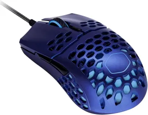 Cooler Master MM711 Blue Steel Limited Edition Gaming Mouse with Lightweight Honeycomb Shell, Ultraweave Cable, 16000 DPI Optical Sensor, and RGB Accents