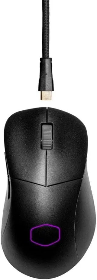 Cooler Master MM731 Wireless Gaming Mouse Black, Adjustable 19,000 DPI, Palm|Claw Grip, 2.4GHz|Bluetooth, PixArt Optical Sensor, Ultraweave Cable, PTFE Feet, RGB Lighting (MM-731-KKOH1)