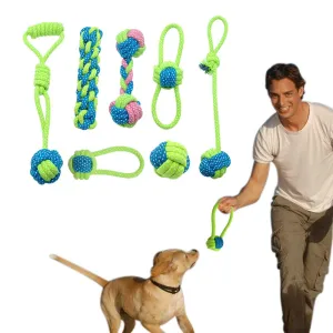 Cotton Rope Dog Toy for Chewing, Tug, and Toss Games – Dental Health Helper