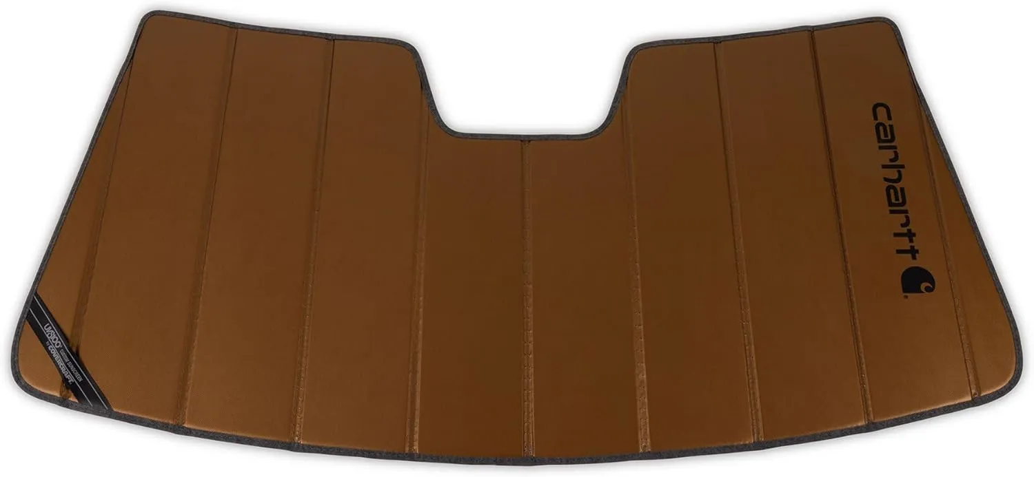 Covercraft Carhartt UVS100 Custom Sunscreen | Fits 2009-2024 Dodge Ram 1500 (2019-2024 Classic Only) | Carhartt Brown