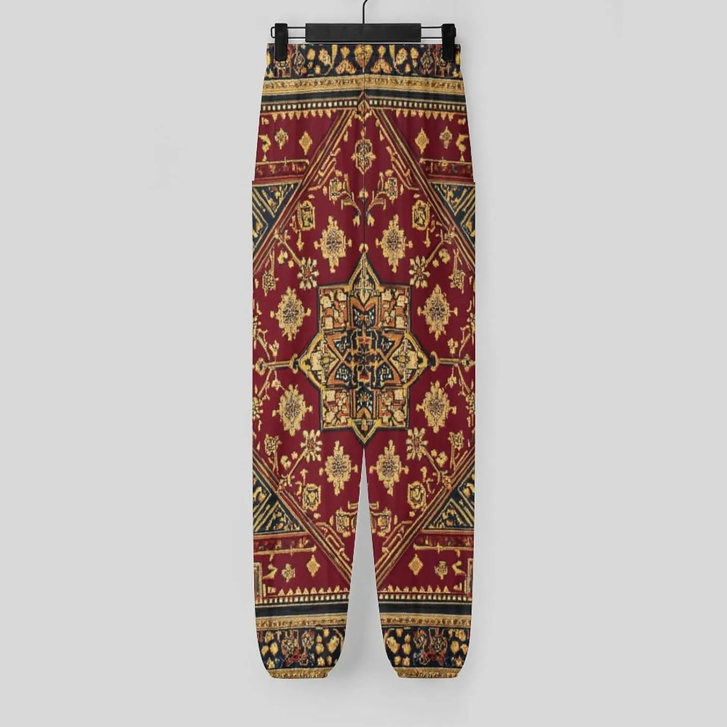 Crosses Texture Yoga Harem Pants for Women Elastic High Waisted Loose Lantern Tapered Harem Pants with Pockets