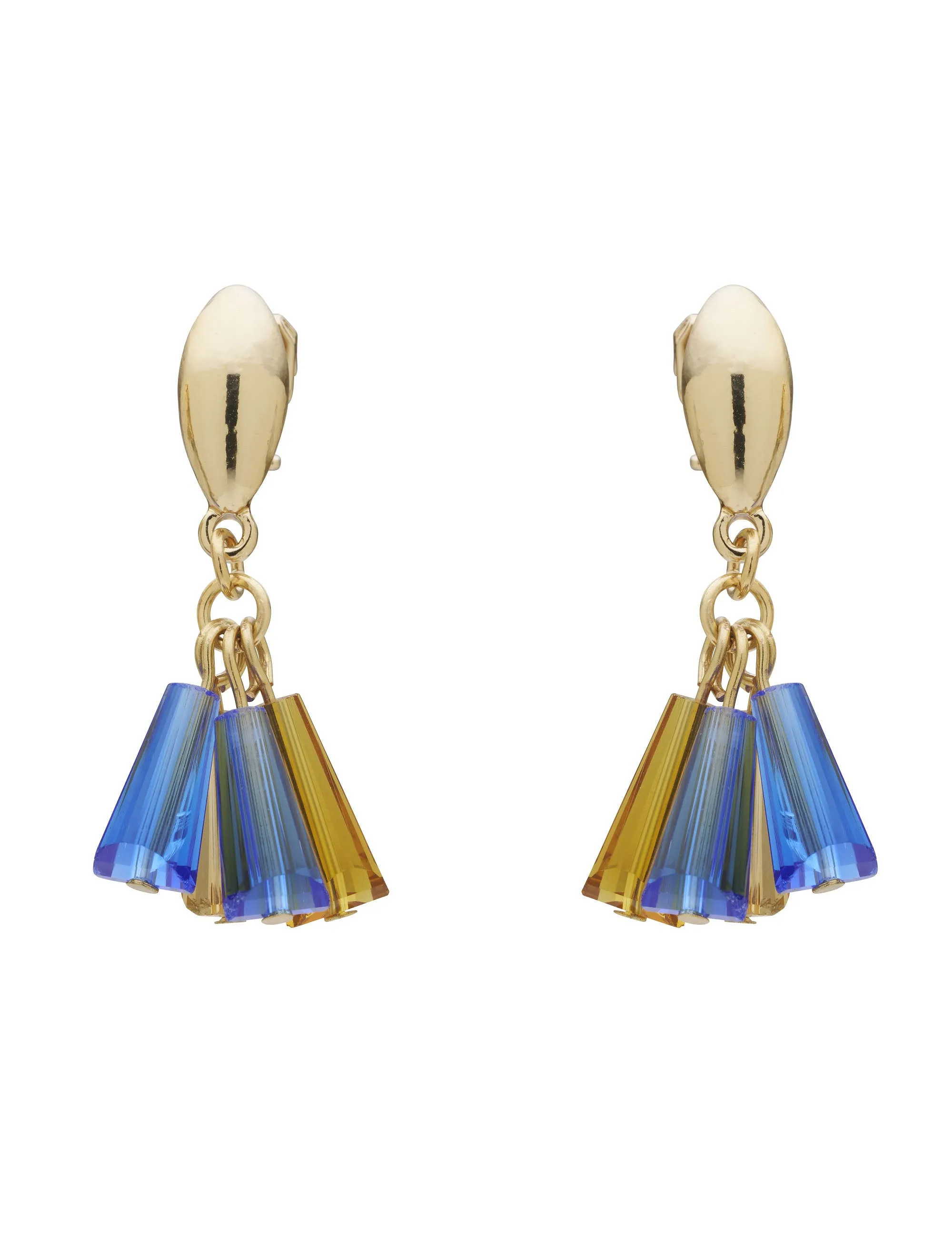 CRYSTAL LANTERN CLIP ON EARRINGS