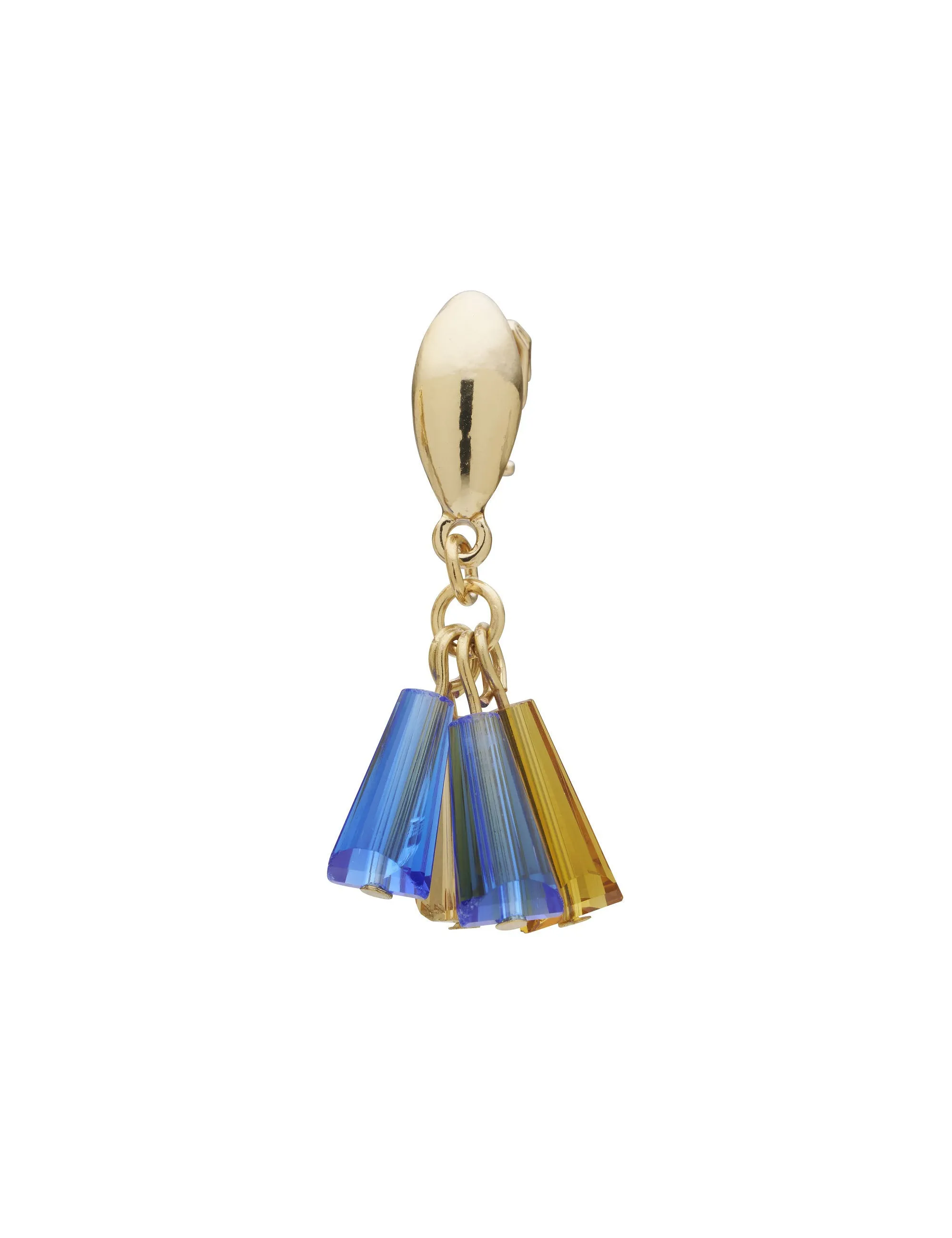 CRYSTAL LANTERN CLIP ON EARRINGS