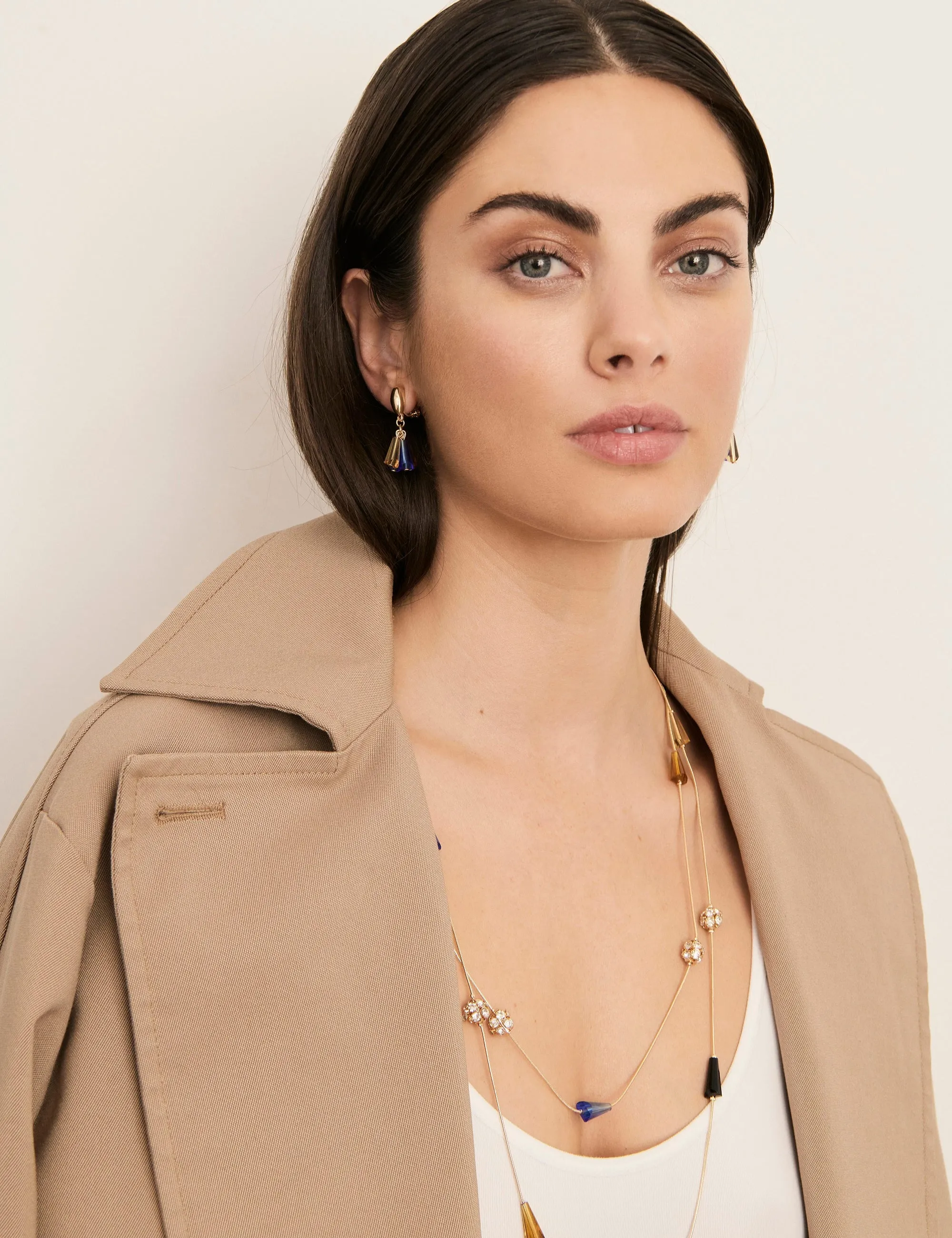 CRYSTAL LANTERN CLIP ON EARRINGS
