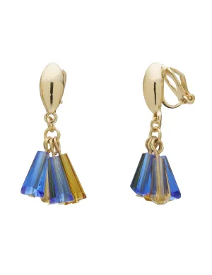 CRYSTAL LANTERN CLIP ON EARRINGS
