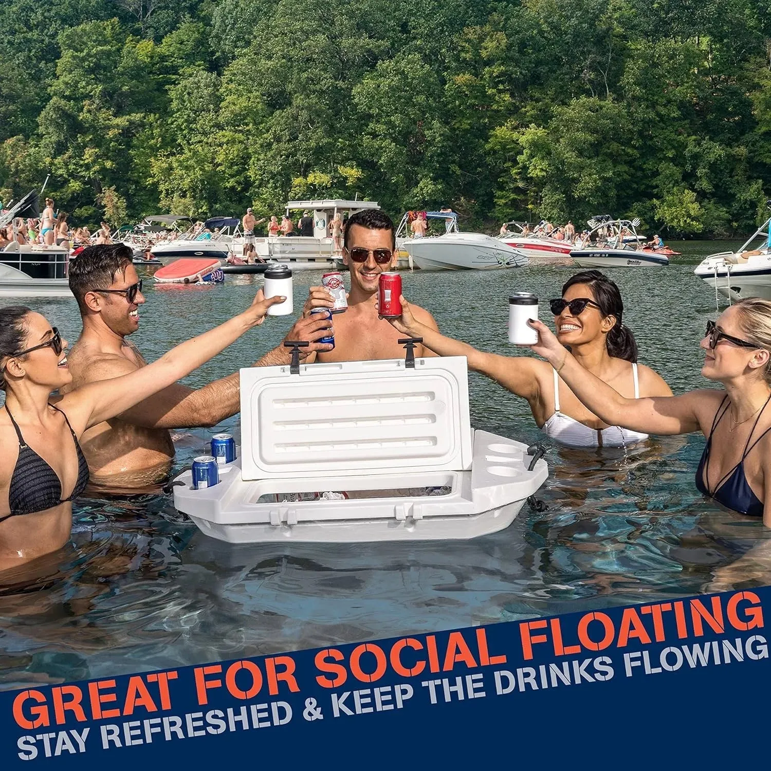 Cuddy Floating Cooler & Dry Storage Vessel – 40QT | Amphibious Hard Shell Design
