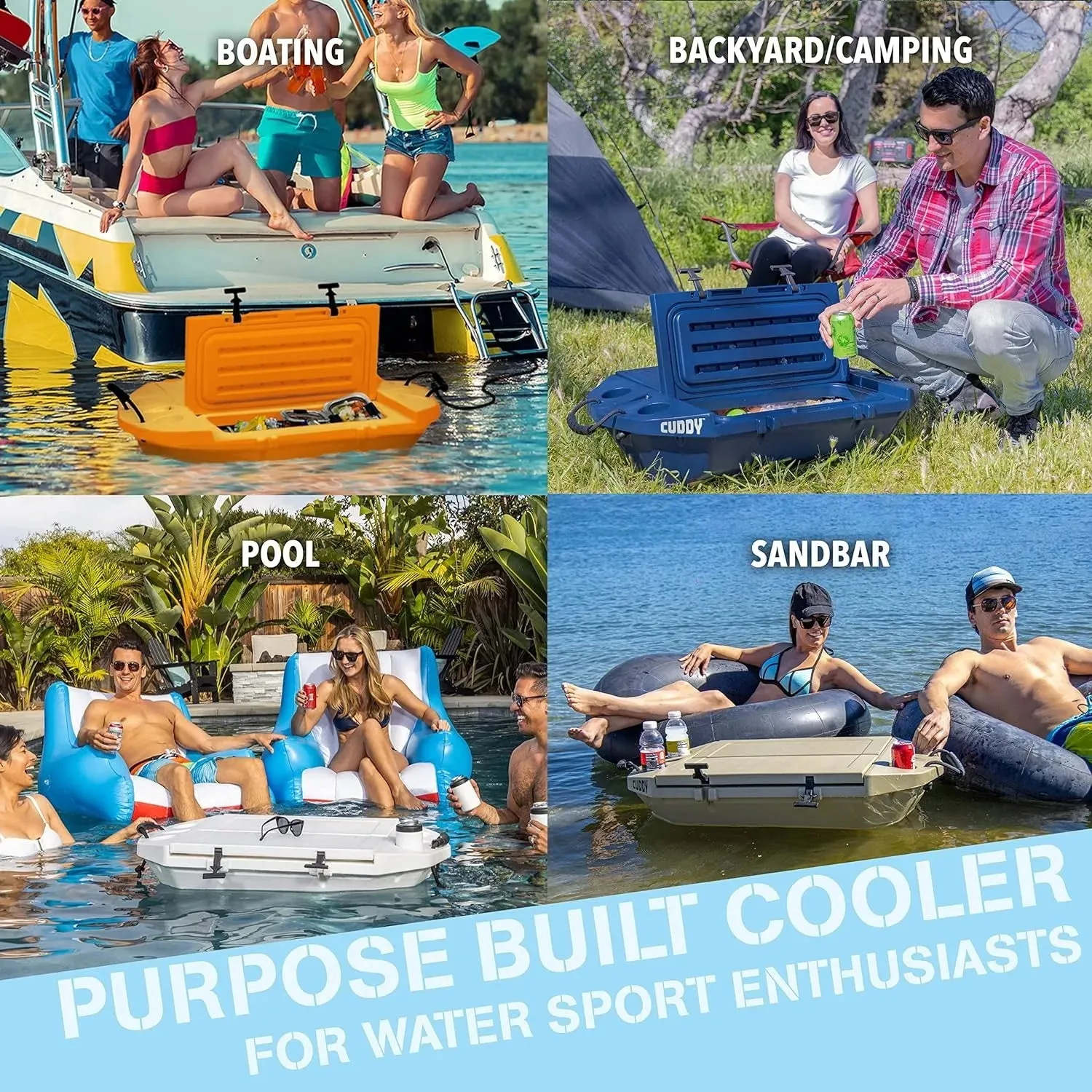 Cuddy Floating Cooler & Dry Storage Vessel – 40QT | Amphibious Hard Shell Design
