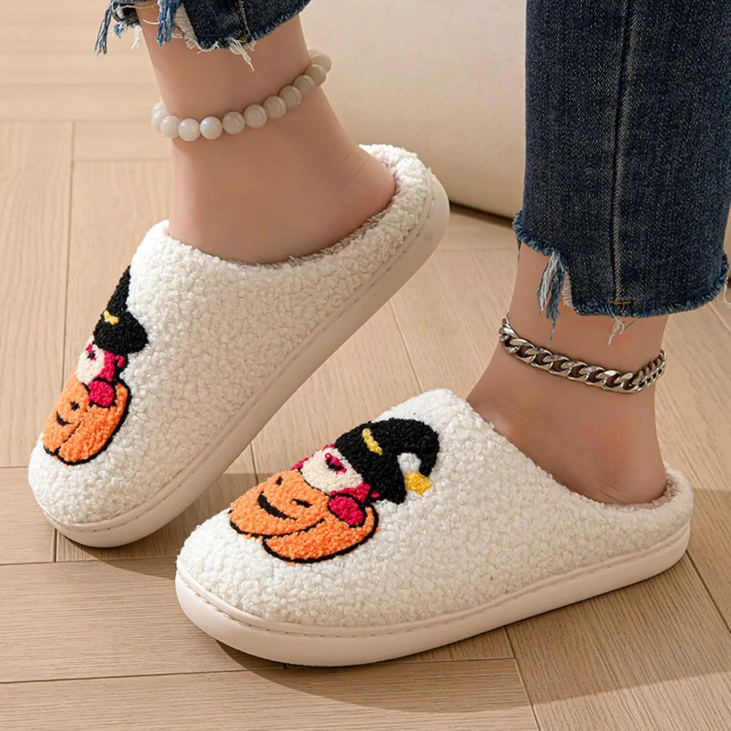 Cute Cat Slippers Strawberry Cherry Mushroom Slippers Evil Eye Blue Eye Slippers Smile Face Women's Men's Household Shoes Memory Foam Fluffy Couple Slippers Cloud Slip On Slippers