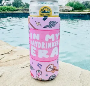 Day Drinker Era Slim Can Koozie