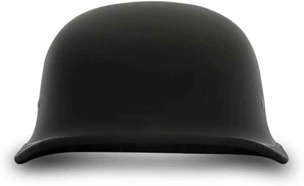 Daytona Helmets German Style Novelty Motorcycle Helmet - Timeless Classic Design, Comfortable Padded Liner, Adjustable Leather Chin Strap- Perfect Biker Accessory for Men & Women
